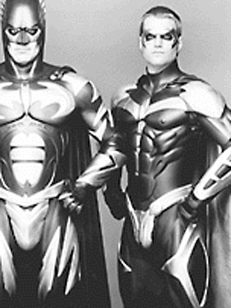 sexiest couple of superheroes ever: o'donnell als robin und clooney als batman