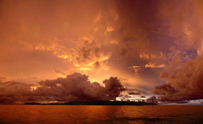 Pano looking over the islands off Kotakinabalu