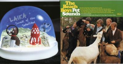 rechts. beach boys, pet sounds.
<br/><br/>
links: laika, sounds of the satellites. mehr kuscheltiere für alle und überall.