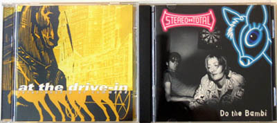 R: Stereo Total &quot;Do The Bambi&quot;
<br/><br/>
L: At The Drive-In &quot;Relationship Of Command&quot;