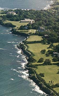 newport cliff walk von oben