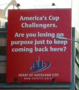 America's Cup Challengers - are you losing on purpose just to keep coming back here?