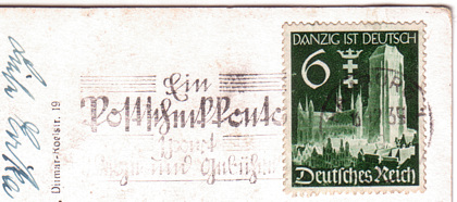 postkarte, dezember 1939