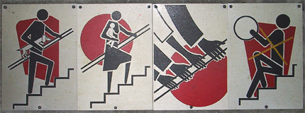 rolltreppen-icons bahnhof tiefenau. bern, märz 2006