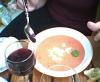 Tomatensuppe mit Rotwein