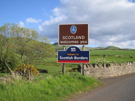 Grenze England-Schottland bei ...