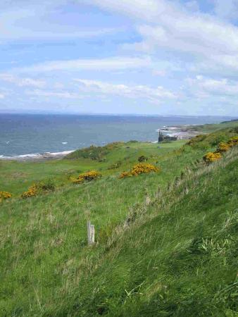 Dunure Castle aus der Ferne