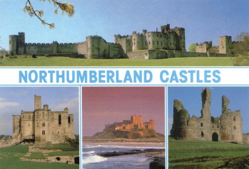 Postkarte Northumberland Castles