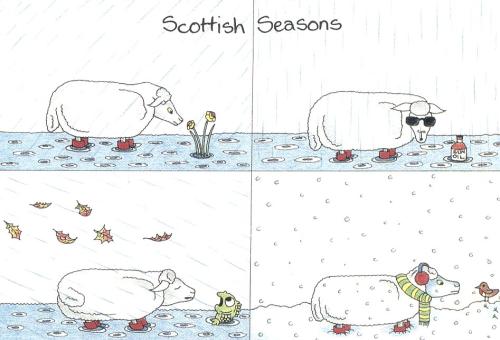 Postkarte Scottish Seasons