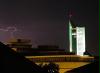 Leipzig bei Nacht im Gewitter