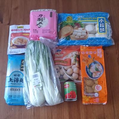 Ingrediënten voor de Chinese soep