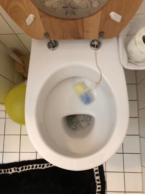 (My apartment toilet incl. attempt to reduce plastic use.)