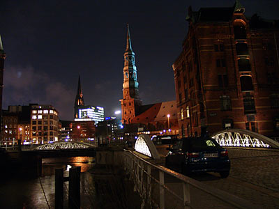 Blick aus der Speicherstadt