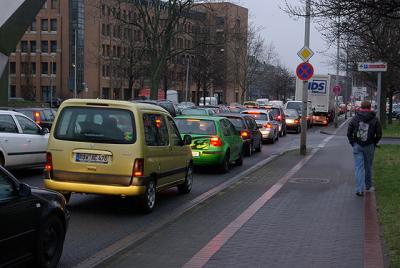 wegen Streik kommen alle mit dem Auto ...