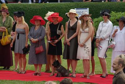 &quot;Lady Elegance&quot;-Wahl beim &quot;Ascot Day&quot; auf der Pferderennbahn