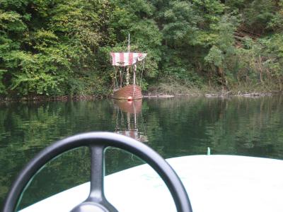 Tretbootfahrt auf dem Blauen See in Ratingen