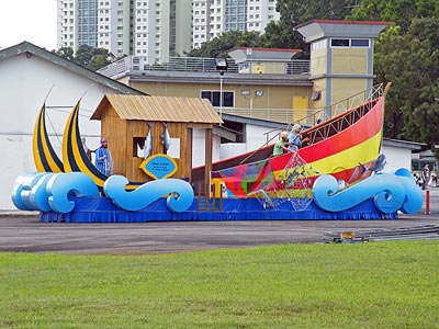 Bible basher float - Public Works Department Kallang - Singapore