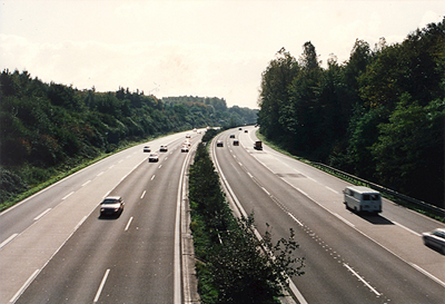 A3 in Hoehe Raststaette Ohligser Heide, andere Richtung