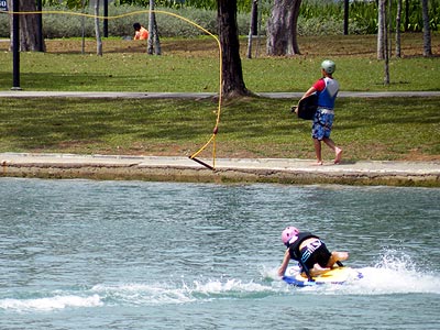 Into the drink - Cable Wakeboarding - East Coast Park - Singapore