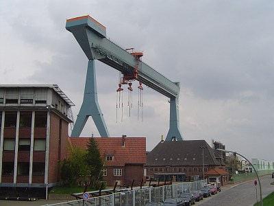 300t kran, sietas werft, neuenfelde, bezirk harburg, hamburg.