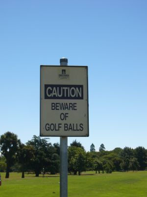 Beware of Golf Balls