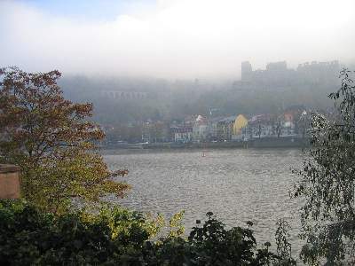 Heidelberger Schloss im Nebel