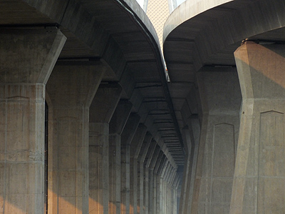 Kanchanaphisek Bridge - Bang Phli-Suk Sawat Expressway - Samut Prakan - Thailand - 13 February 2013 - 8:31
