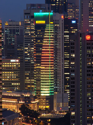 Maybank - Collyer Quay - Lightshow for National Day