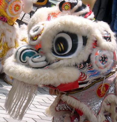 lion dance at HKU