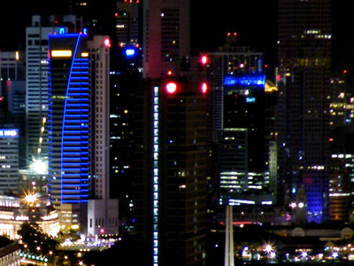 Maybank in blue - downtown Singapore