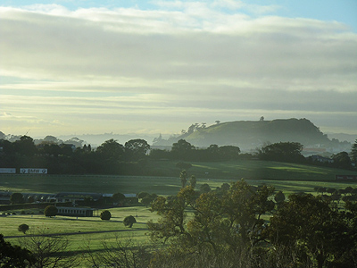 Mount Wellington from Ellerslie - Auckland - New Zealand - 16 June 2016 - 8:21