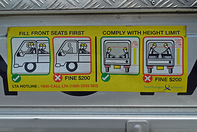 Sticker on trucks allowed to carry passengers - Singapore - 17 April 2010 - 13:20