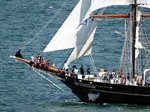 'Spirit of New Zealand' - Waitemata Harbour - Auckland - New Zealand - 12 April 2014 - 14:29