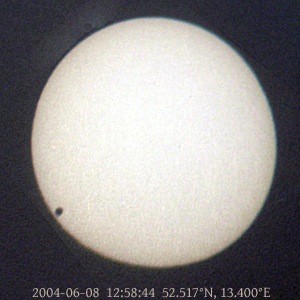 venus passing the sun, view from berlin