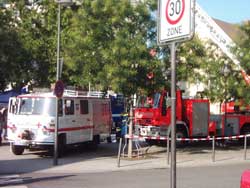 Ausstellung des DRK, des THW und der örtlichen Feuerwehr