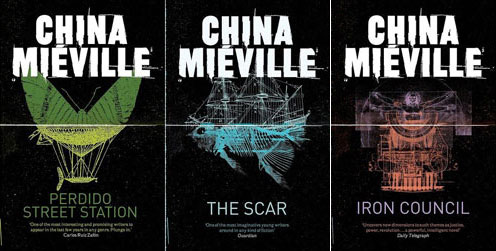 Neue Panmacmillan-Cover (2011) für die Bas-Lag-Romane von China Miéville