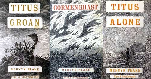 Titus-Bücher von Mervyn Peake; englische Erstauflagen.