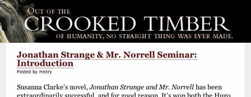 Logo »Crooked Timber«-Seminar »Strange &amp; Norrell«