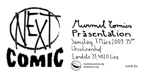 Murmel Comics beim Next Comic Festival 7.3. Linz 2009