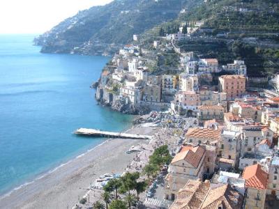 View of Minori at the Amalfi coast.