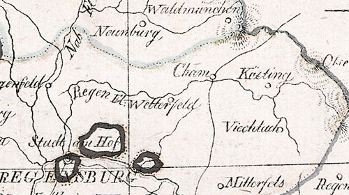 Karte von Bayern 1808 / Wetterfeld