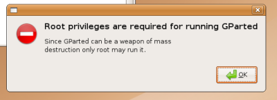 Ubuntu gparted declares itself as weapon of mass destruction.
