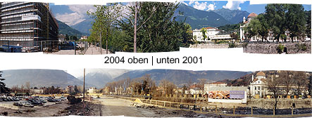 panorama thermen meran sommer 2004 und winter 2001