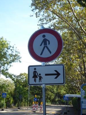 No pants not allowed, people with skirts and kids allowed to the right