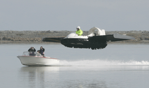 Above-sea ride sends inventor over the moon