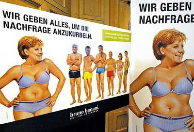 Angela Merkel in her underwear stops traffic