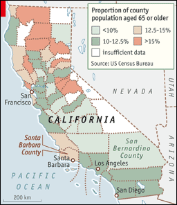 Age and Californian cities