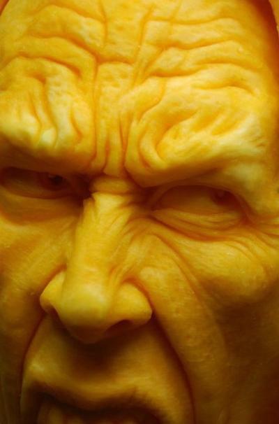 Amazingly real pumpkin carving