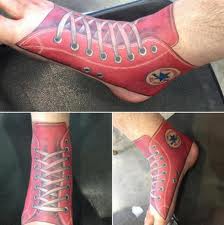 Converse All Star Tattooed On Foot