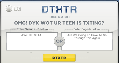 DTXTR Deciphers SMS Shorthand